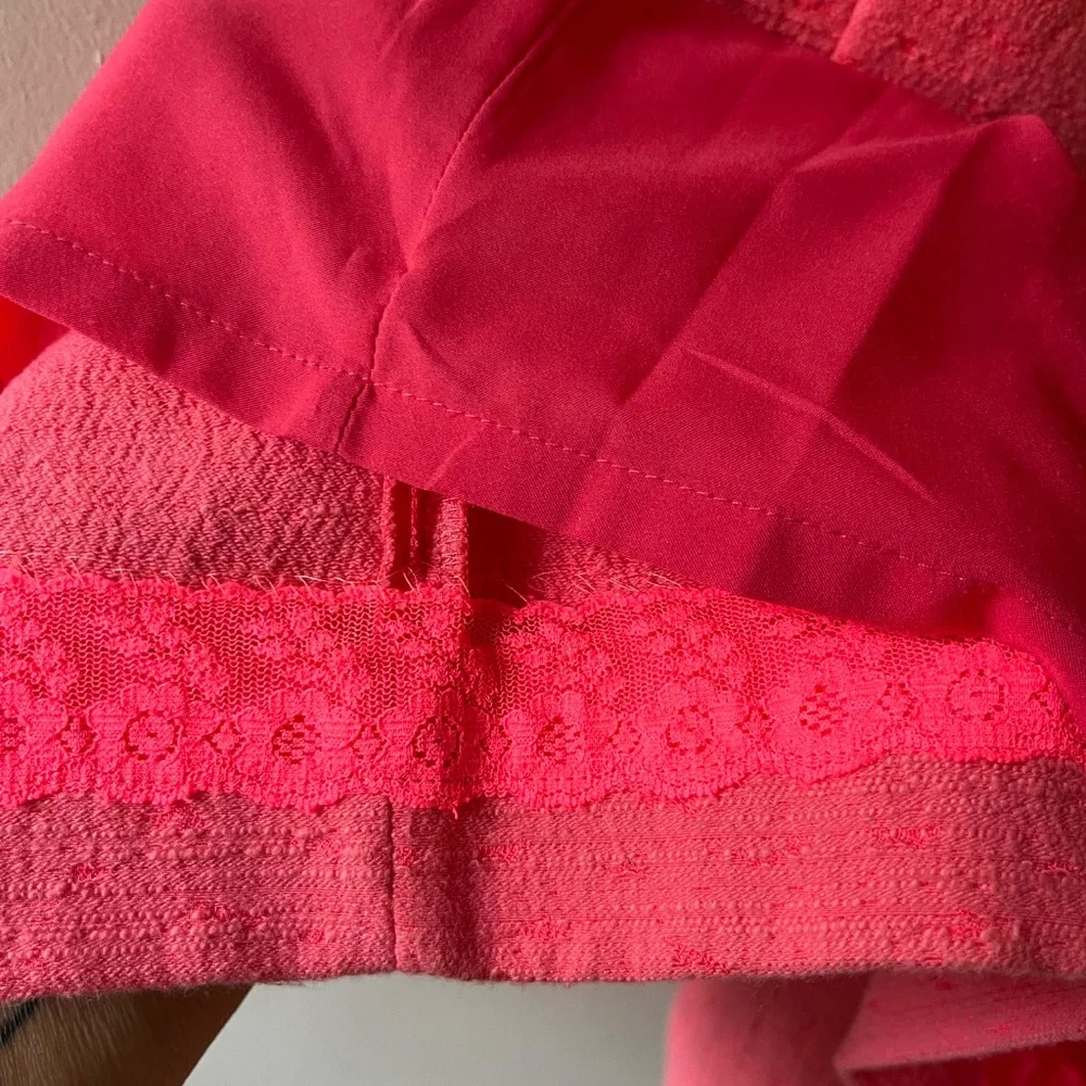 Kate Spade Sz 8 Coral Pink Midi Lined Tank Sheath V Neck Dress Back Zip - Picture 9 of 12